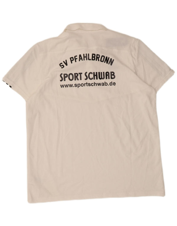 Adidas Herren Grafik-Poloshirt XL, weiße Baumwolle