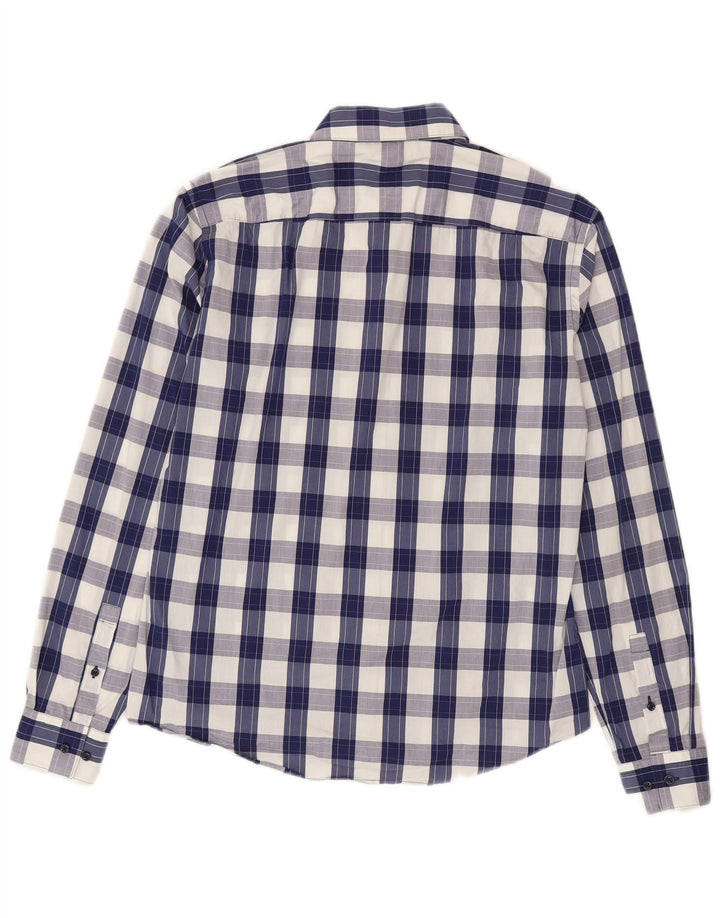Hugo Boss Herren Slim Fit Hemd Größe 40 15 3/4 Mittelblau kariert