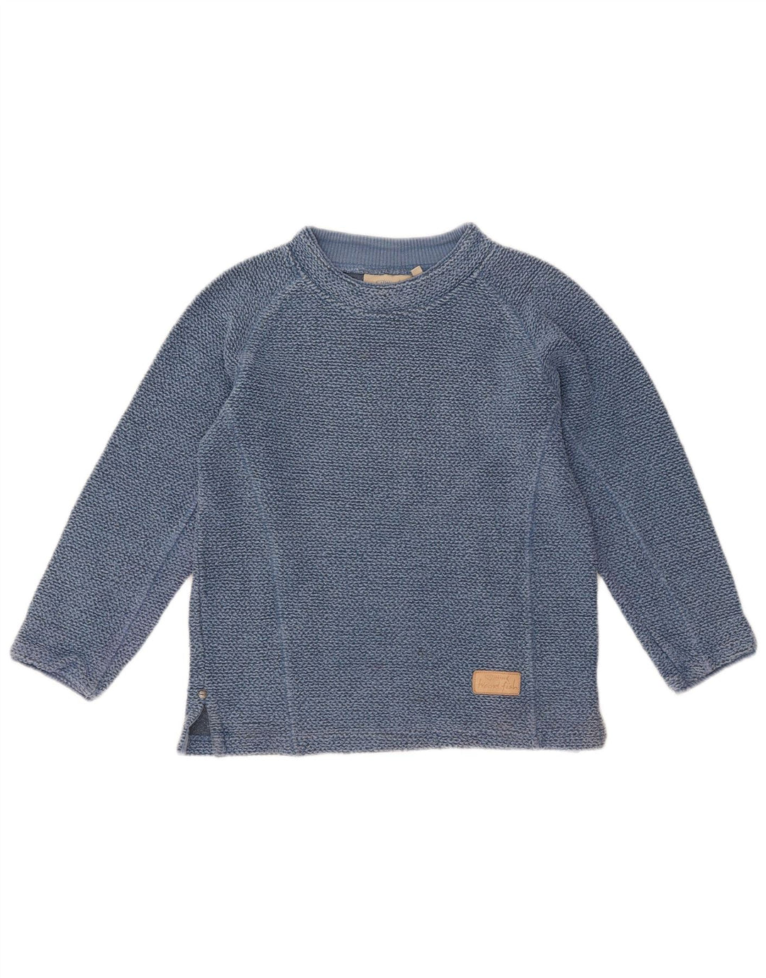 WEIRD FISH Damen Sweatshirt Pullover UK 14 Mittelblaue Baumwolle