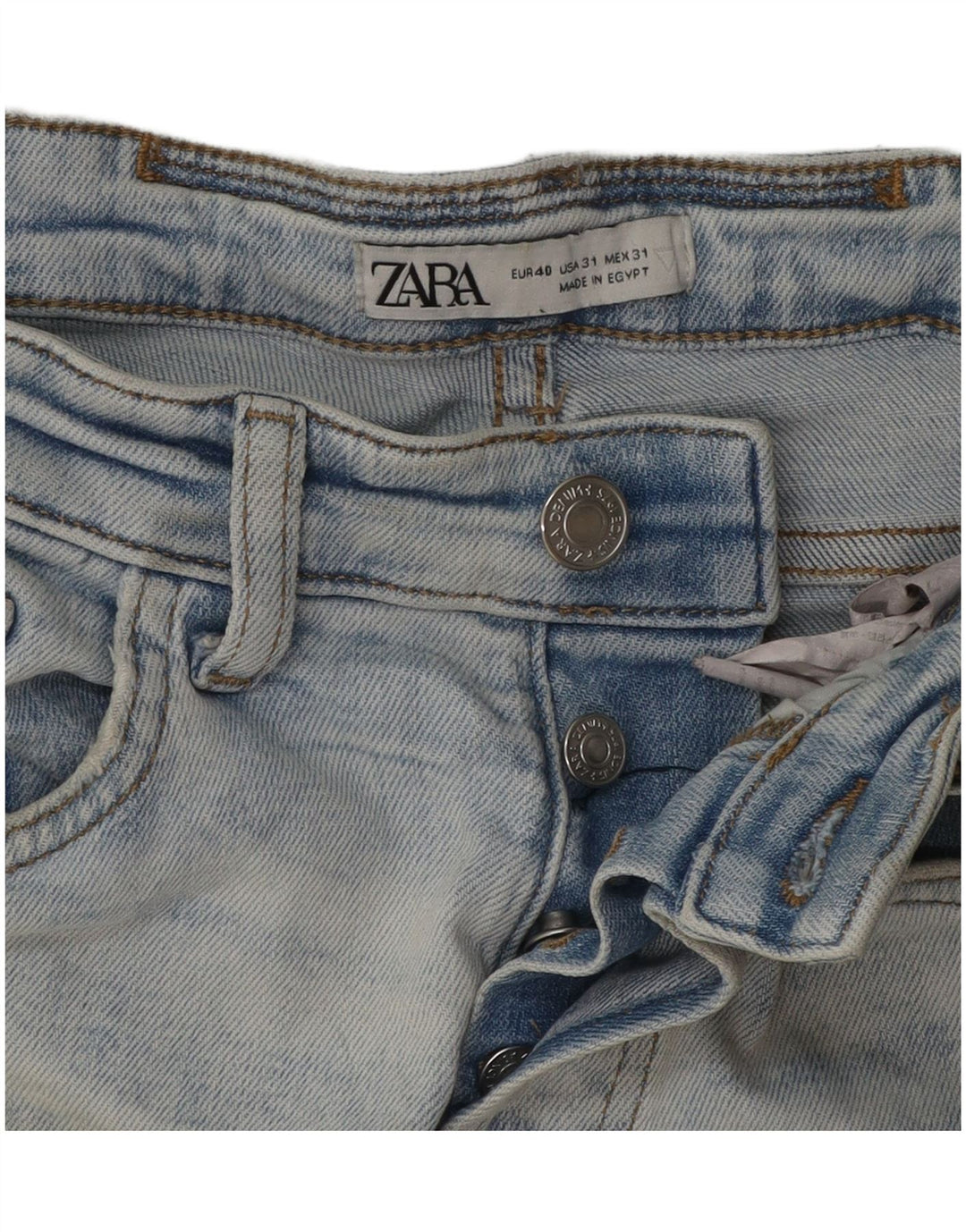 Zara Herren Distressed Skinny Jeans EU 40 Mittel W31 L29 Blau