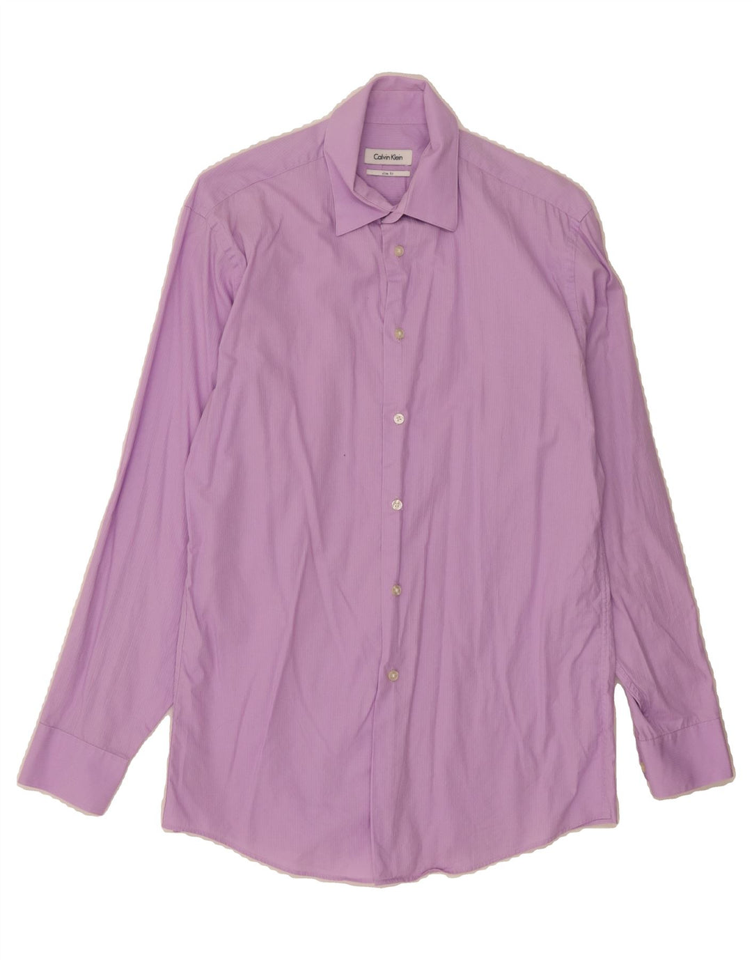 CALVIN KLEIN Mens Slim Fit Shirt Size 15 Medium Purple Cotton Vintage Calvin Klein and Second-Hand Calvin Klein from Messina Hembry 