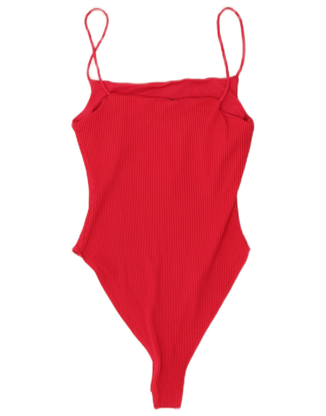 Zara Damen-Body UK 12 Mittelrotes Polyamid