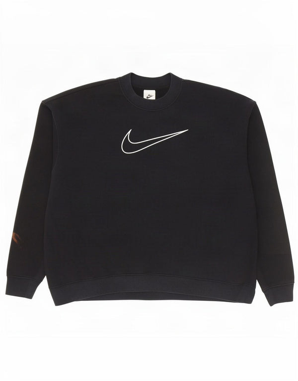 Nike Herren-Sweatshirt mit Dri-Fit-Grafik, groß, aus schwarzer Baumwolle