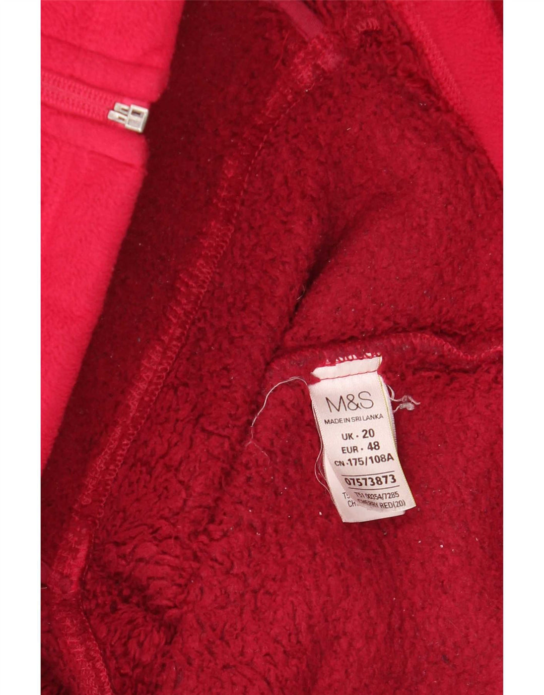 Marks & Spencer Damen Fleecejacke UK 20 2XL Rot Polyester
