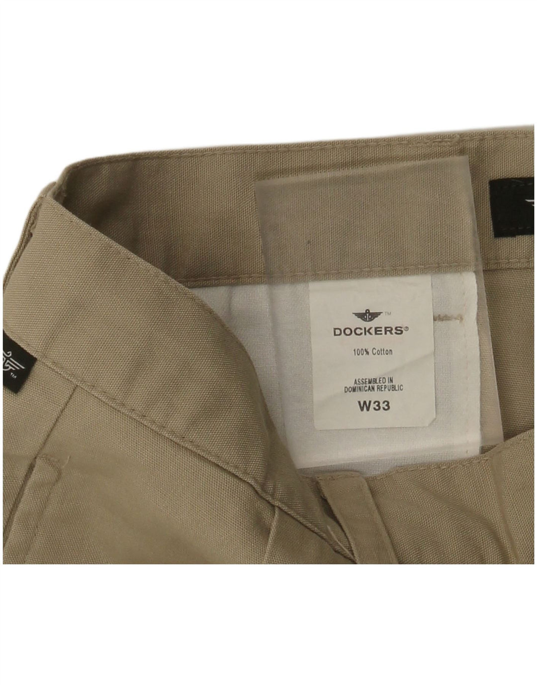 DOCKERS Herren Pegged Chino Shorts W33 Mittelbeige Baumwolle