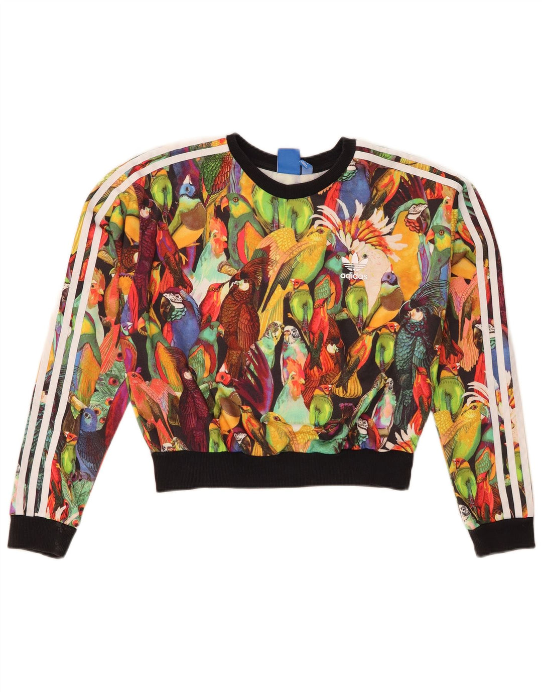Adidas Damen-Sweatshirt in Übergröße, Gr. 6, XS, mehrfarbig, tropisch