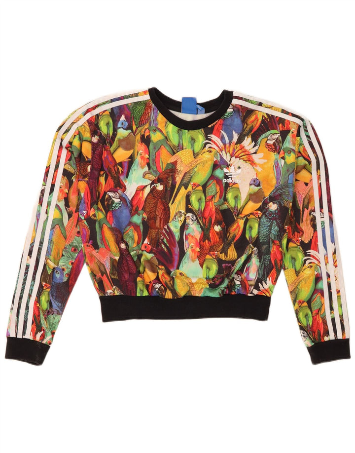 Adidas Damen-Sweatshirt in Übergröße, Gr. 6, XS, mehrfarbig, tropisch