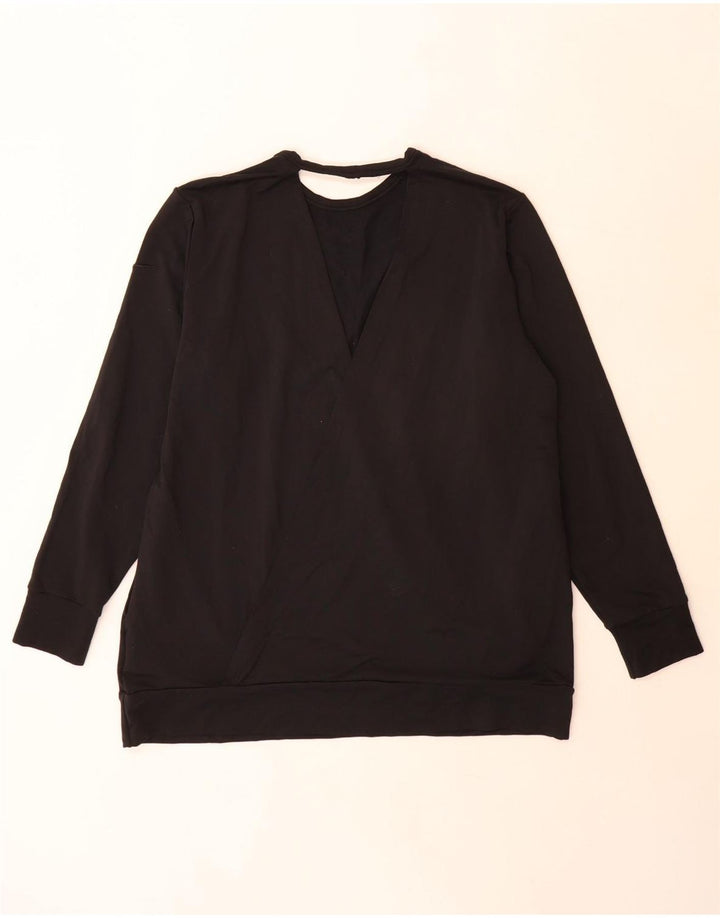 Nike Damen-Sweatshirt Dri Fit in Übergröße, Gr. 14, mittelschwarz