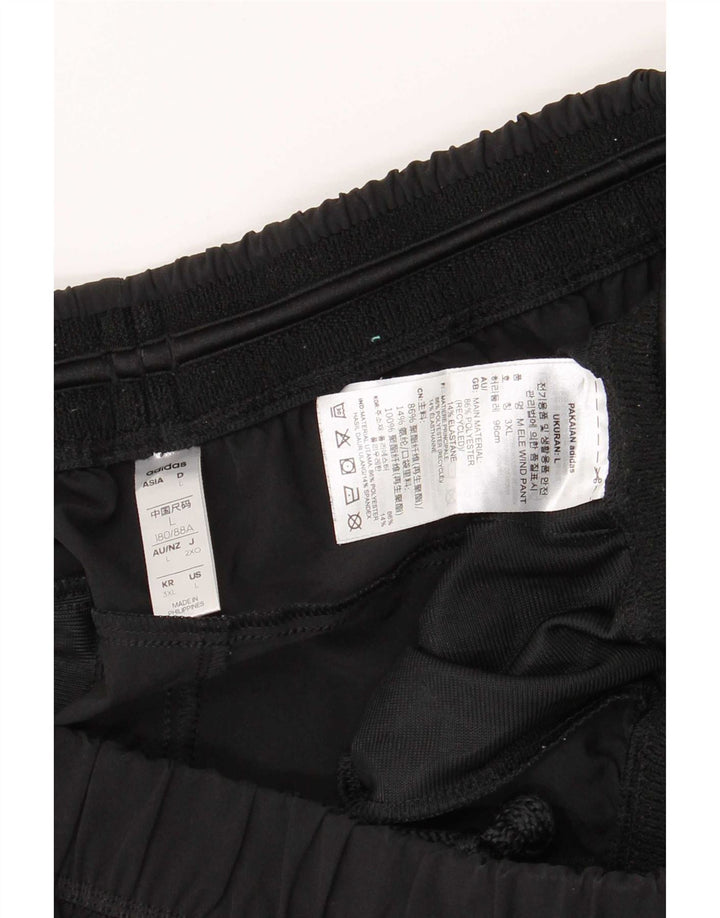 Adidas Herren-Trainingshose, groß, aus schwarzem Polyester