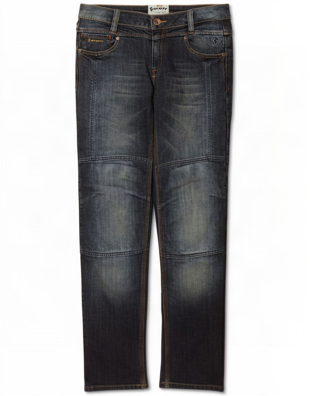 Scott Damen Straight Jeans W28 L33 Marineblau
