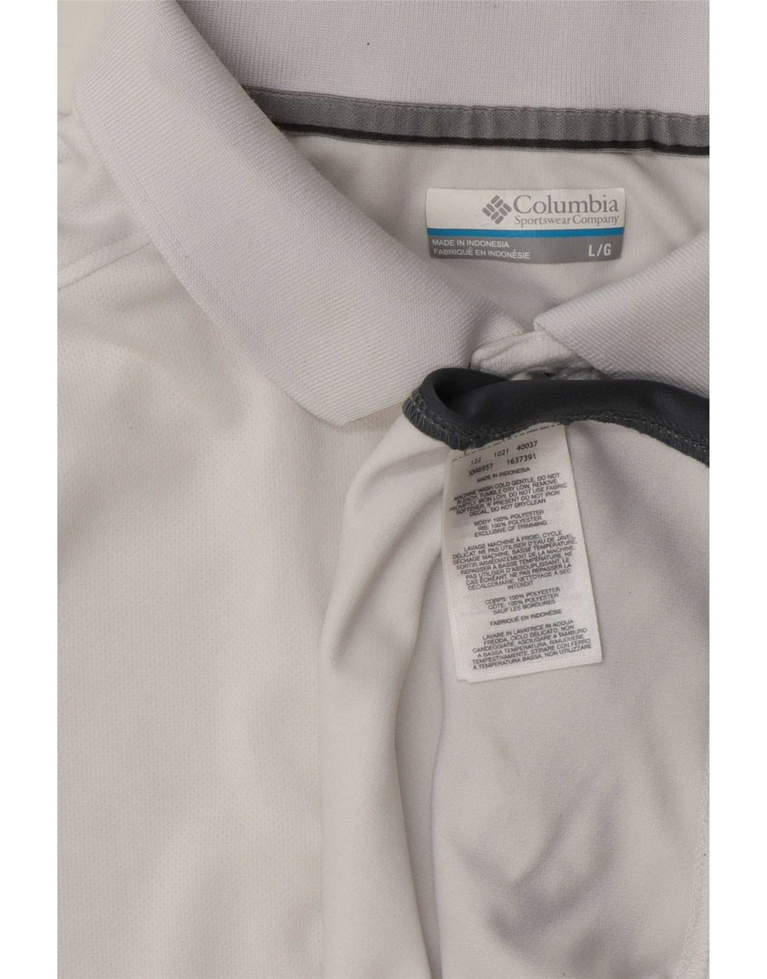 Columbia Herren-Poloshirt, groß, weißes Colourblock-Polyester