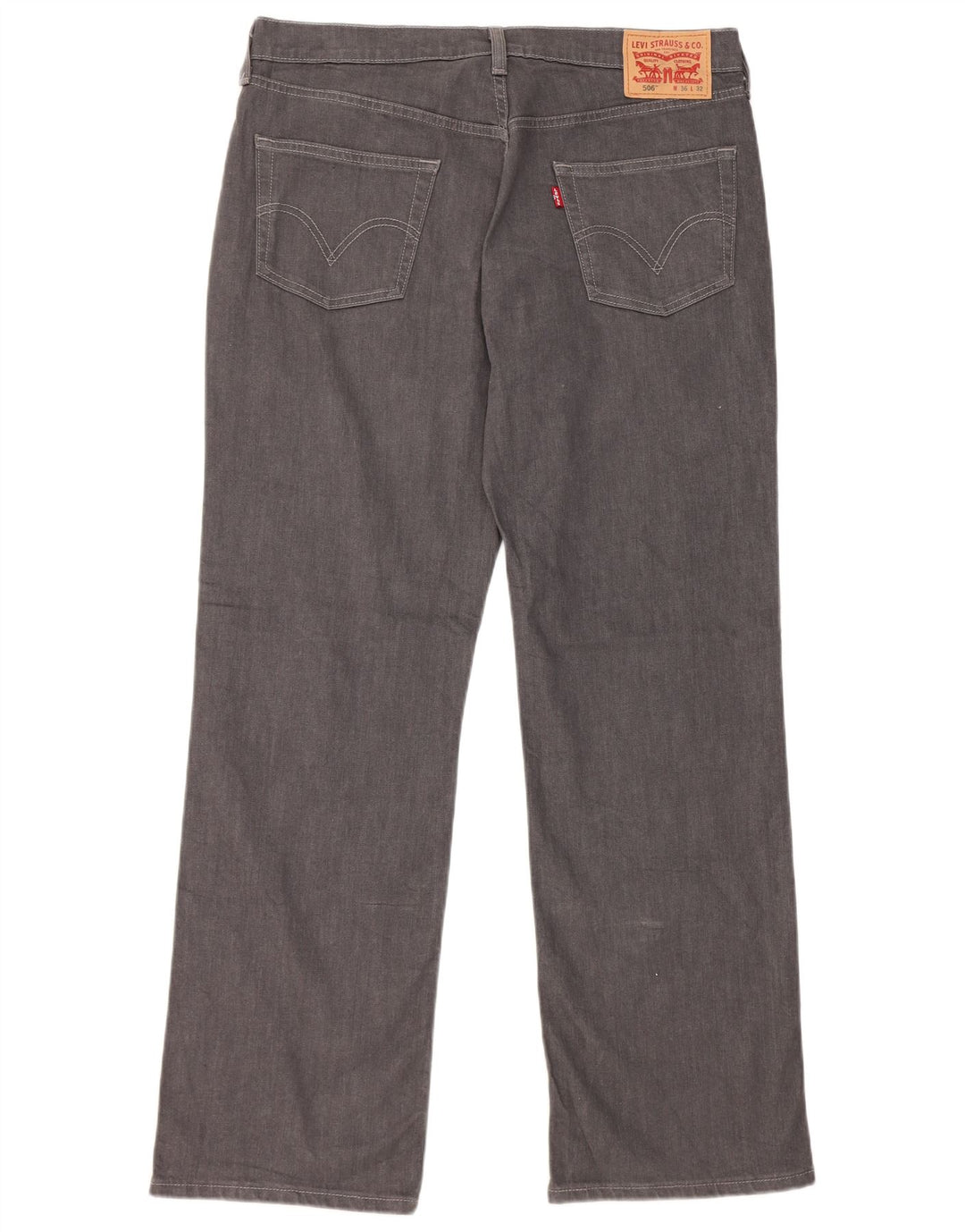 Levi's Herren 506 Straight Jeans W36 L32 Graue Baumwolle