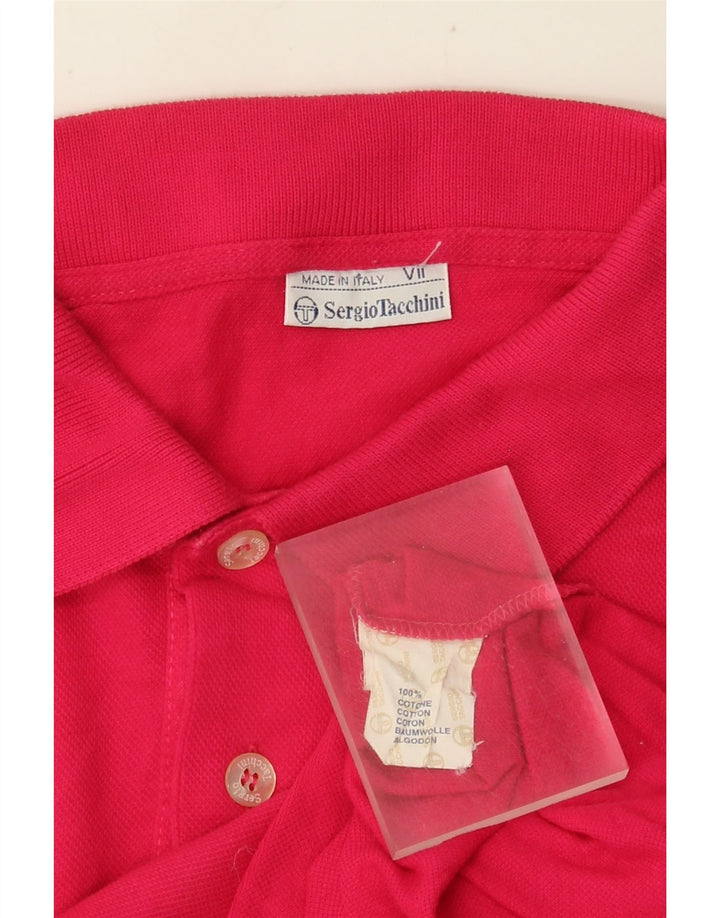 Sergio Tacchini Herren Poloshirt Große rosa Baumwolle