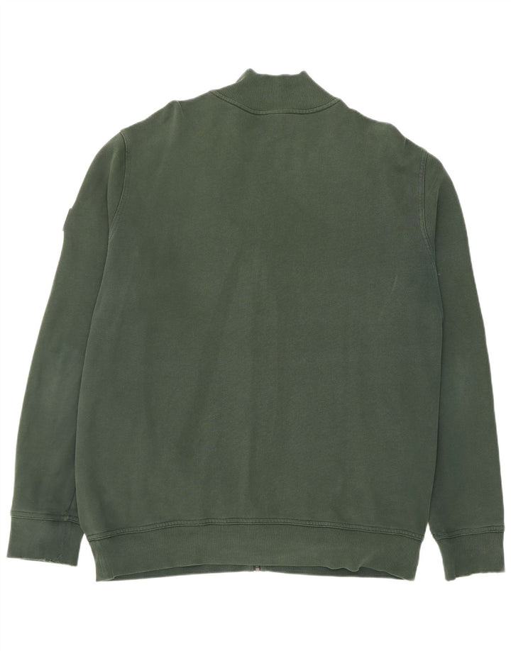 Hugo Boss Herren-Trainingsanzug-Oberteil, Jacke, XL, grüne Baumwolle