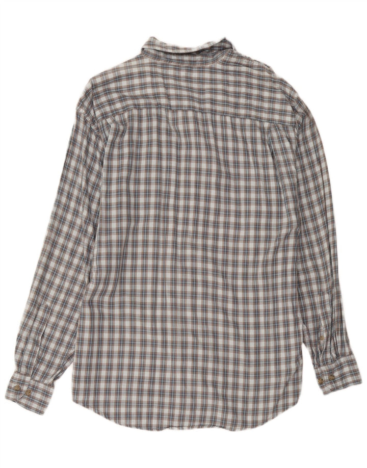 Wrangler Herrenhemd, groß, grau kariert, Baumwolle