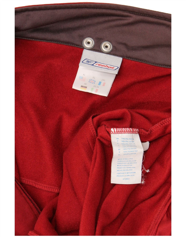 Reebok Herren Trainingsanzug Top Jacke XL Rot Polyester