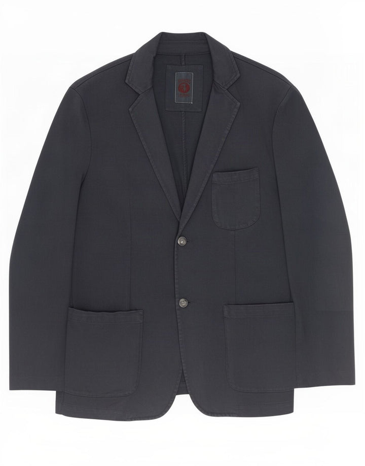 Trussardi Herren-Blazer mit 2 Knöpfen, EU 52, XL, Marineblau, Baumwolle