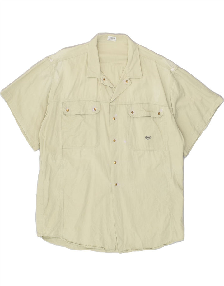 CARRERA Mens Short Sleeve Shirt XL Grey Cotton | Vintage Carrera | Thrift | Second-Hand Carrera | Used Clothing | Messina Hembry 