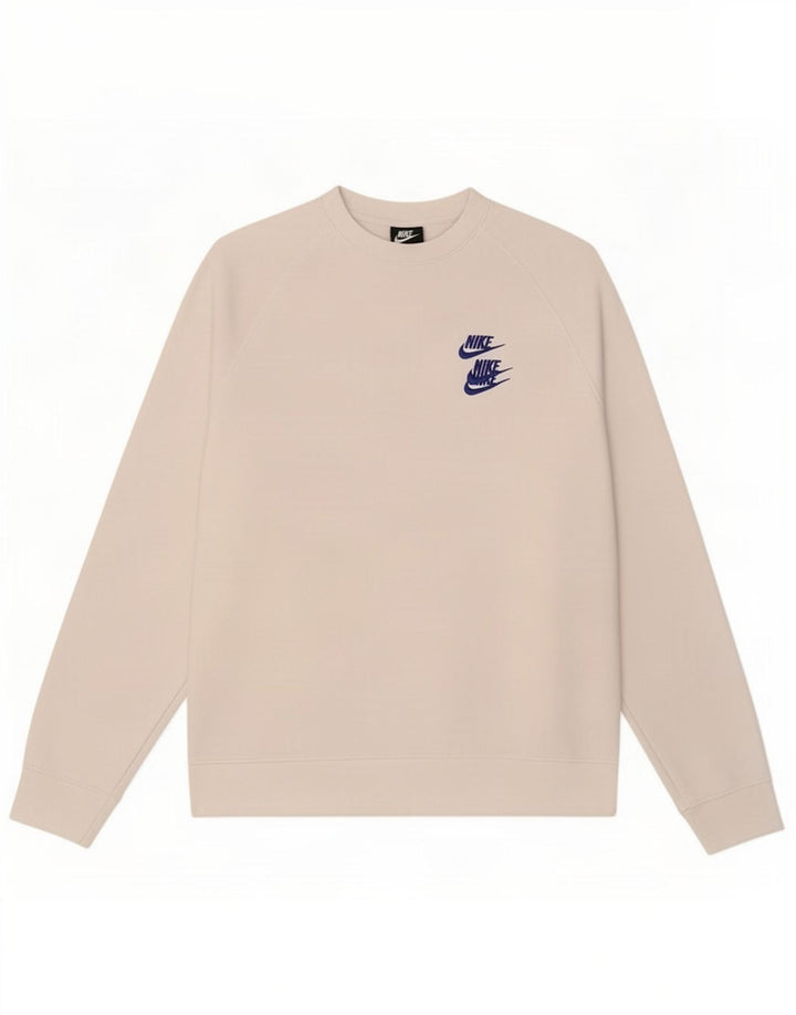 Nike Herren-Sweatshirt mit Grafik, groß, aus weißer Baumwolle