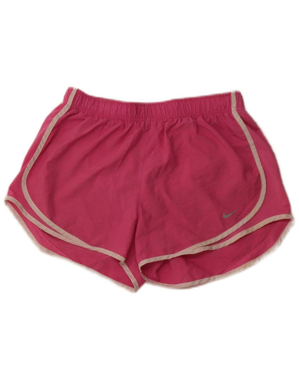 NIKE Damen Dri Fit Sport Shorts UK 12 Mittelrosa Polyester