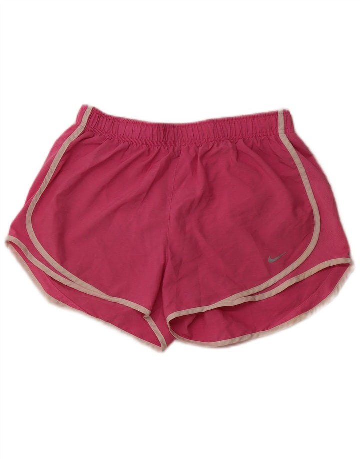 NIKE Damen Dri Fit Sport Shorts UK 12 Mittelrosa Polyester