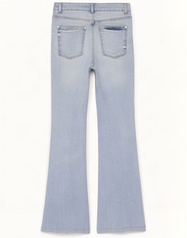 Zara Damen Schlagjeans EU 38 Small W28 L32 Blaue Baumwolle