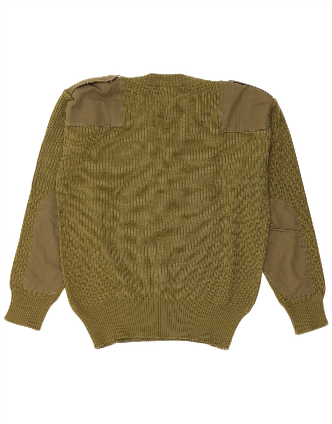 Vintage Herren Militär Pullover mit V-Ausschnitt Medium Khaki