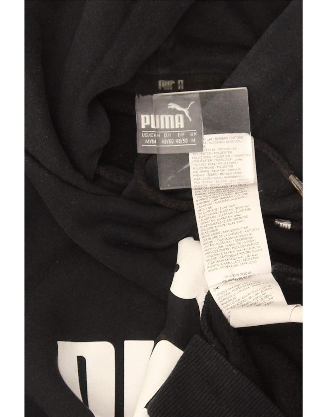 PUMA Herren Graphic Hoodie Pullover Mittelschwarze Baumwolle