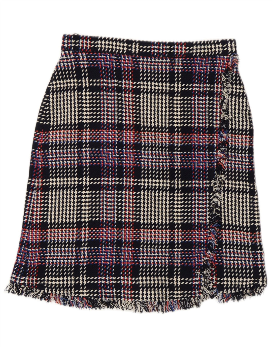 Gerader Damenrock von Marks & Spencer UK 8 Small W28 Mehrfarbig kariert