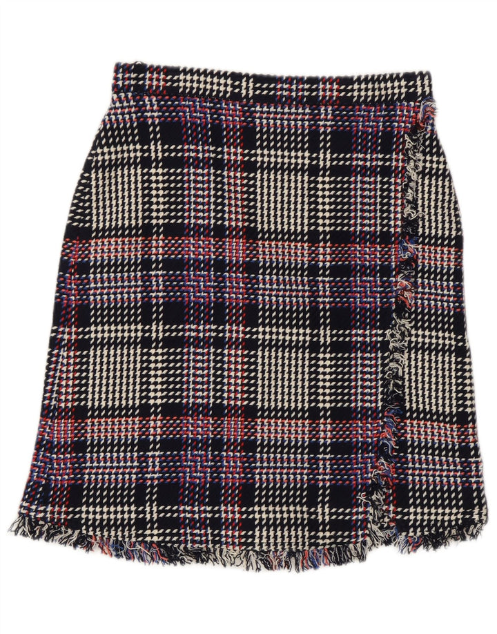 Gerader Damenrock von Marks & Spencer UK 8 Small W28 Mehrfarbig kariert