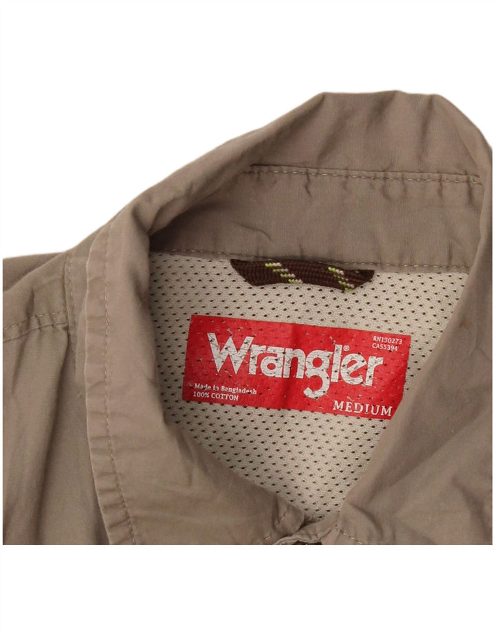 Wrangler Herrenhemd aus mittlerer Khaki-Baumwolle