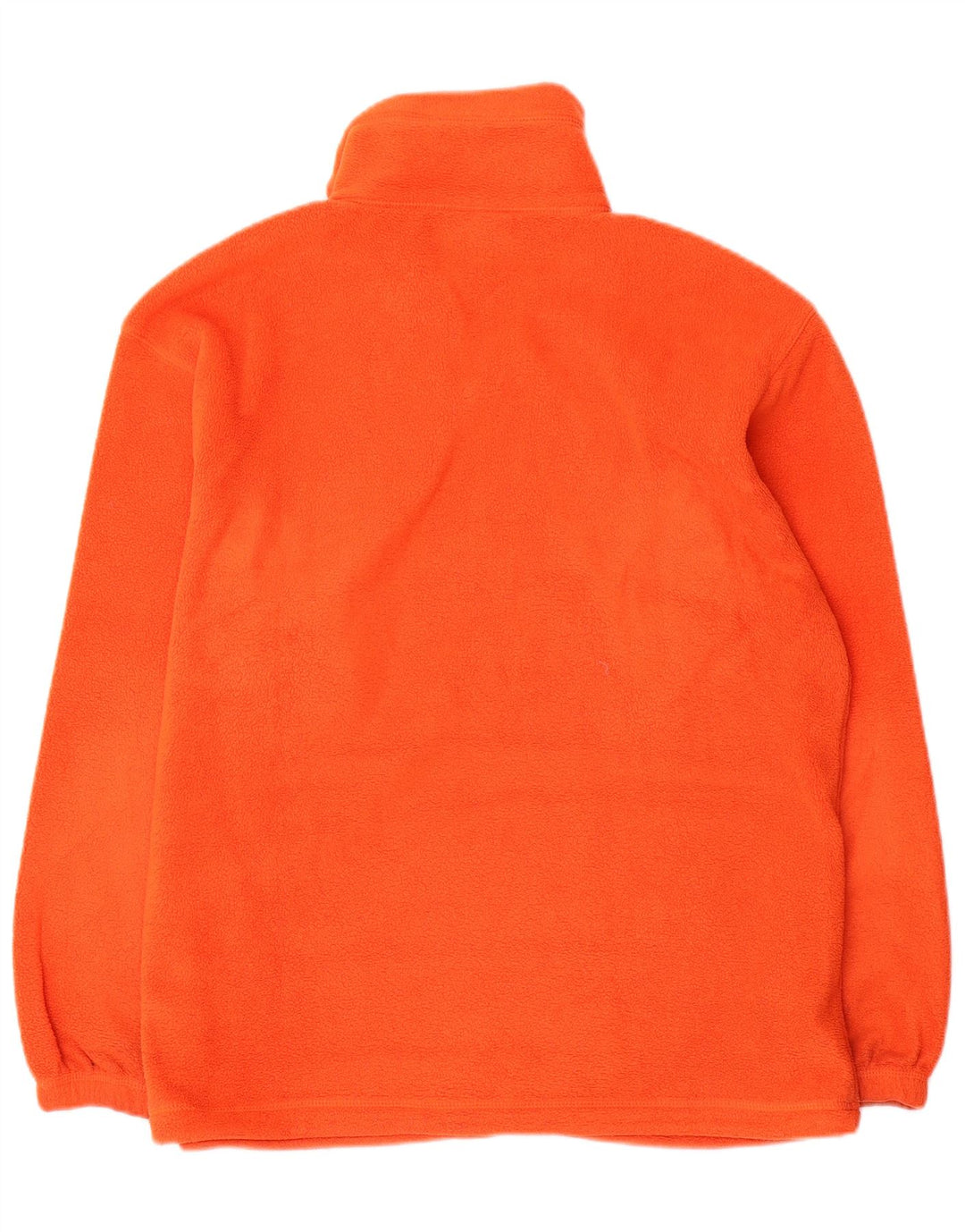 Asics Herren-Fleecepullover mit Reißverschluss am Hals, mittelorangefarbenes Polyester