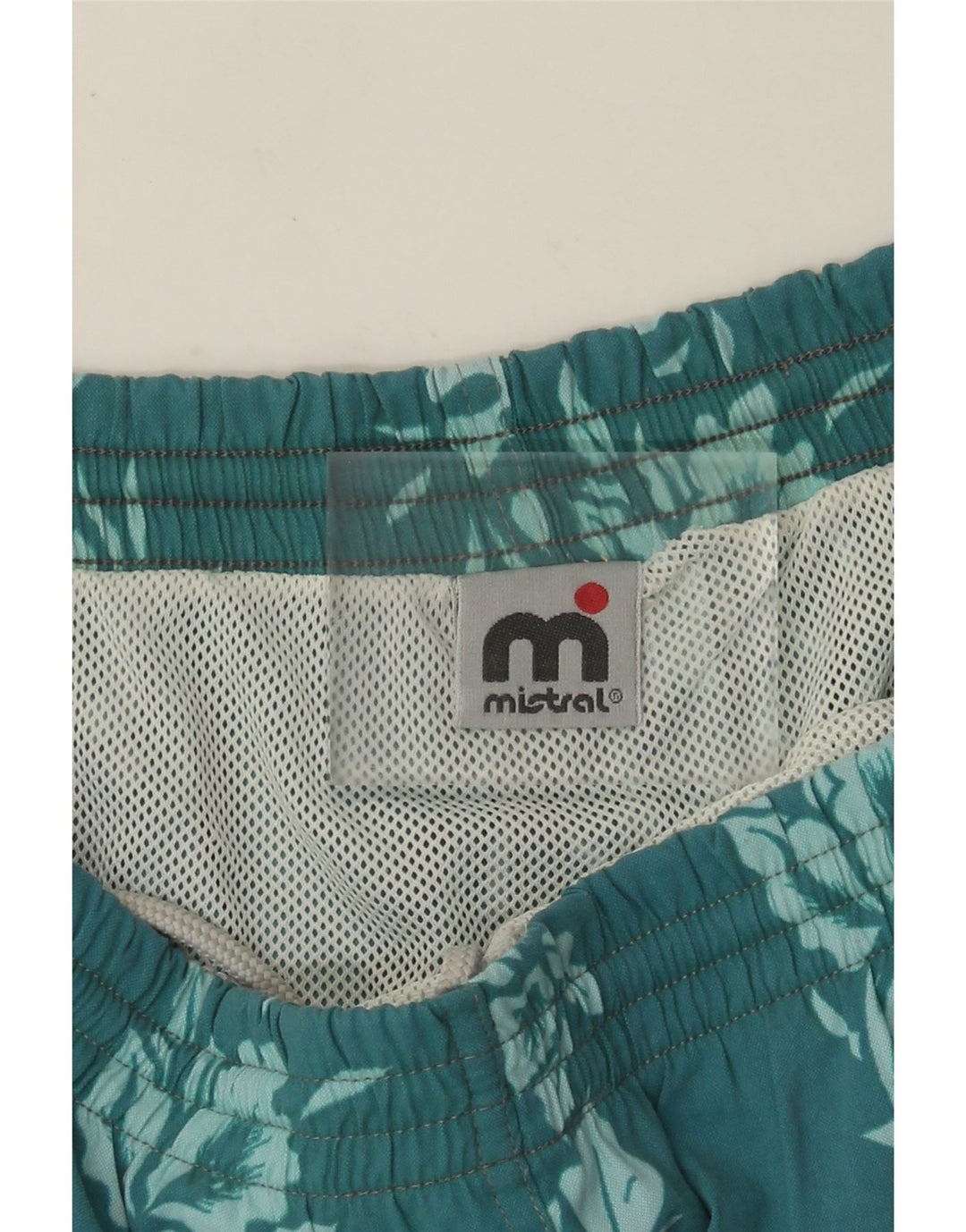 Mistral Herren Badeshorts Mittelblau mit Blumenmuster