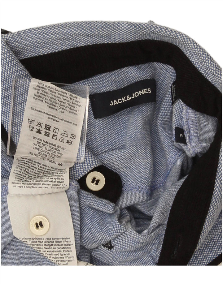 Jack & Jones Herren-Poloshirt, klein, aus blauer Baumwolle
