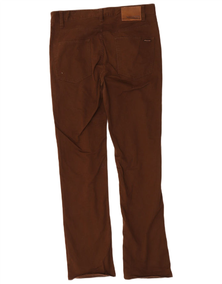 Volcom Herren Solver Straight Freizeithose W30 L31 Braune Baumwolle
