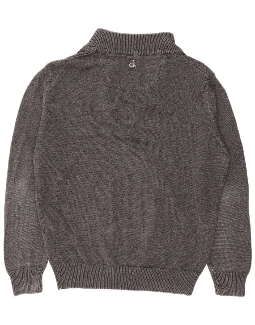 Calvin Klein Herren-Pullover mit Reißverschluss, XL, graue Baumwolle