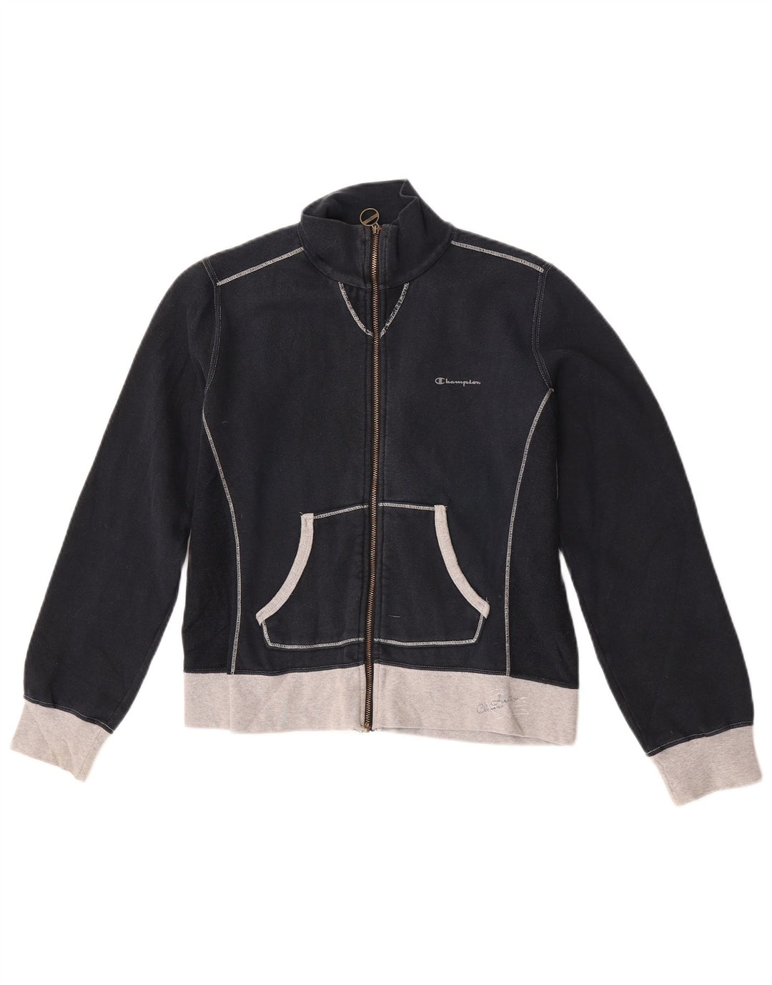 Champion Damen-Trainingsanzugoberteil, UK-Gr. 14, Mittelmarineblau