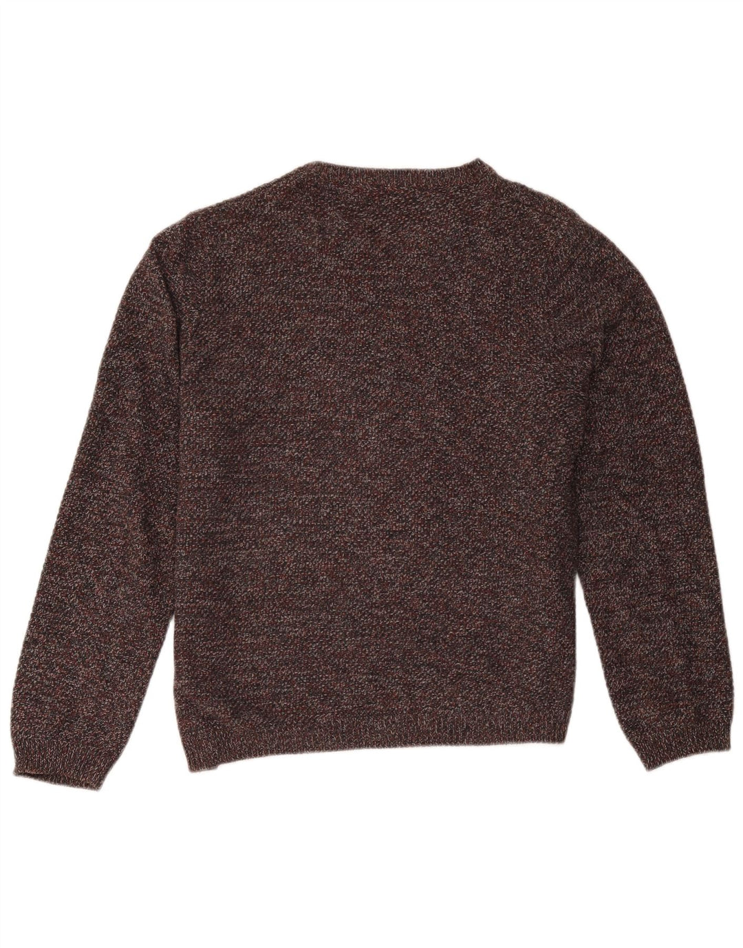 Marks & Spencer Damen-Pullover mit Rundhalsausschnitt, groß, grau gesprenkelte Baumwolle