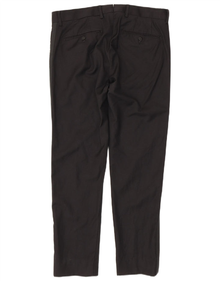 Gutteridge Herren Slim Anzughose IT 48 Medium W32 L29 Schwarz Polyester