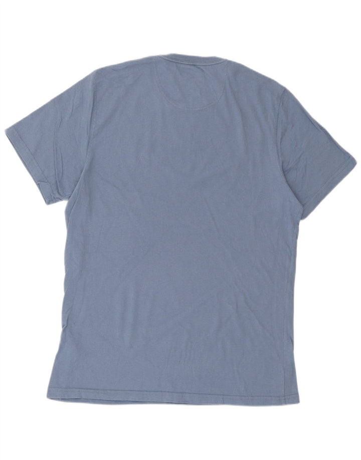 BARBOUR Tailored Fit T-Shirt-Oberteil für Herren aus mittelblauer Baumwolle