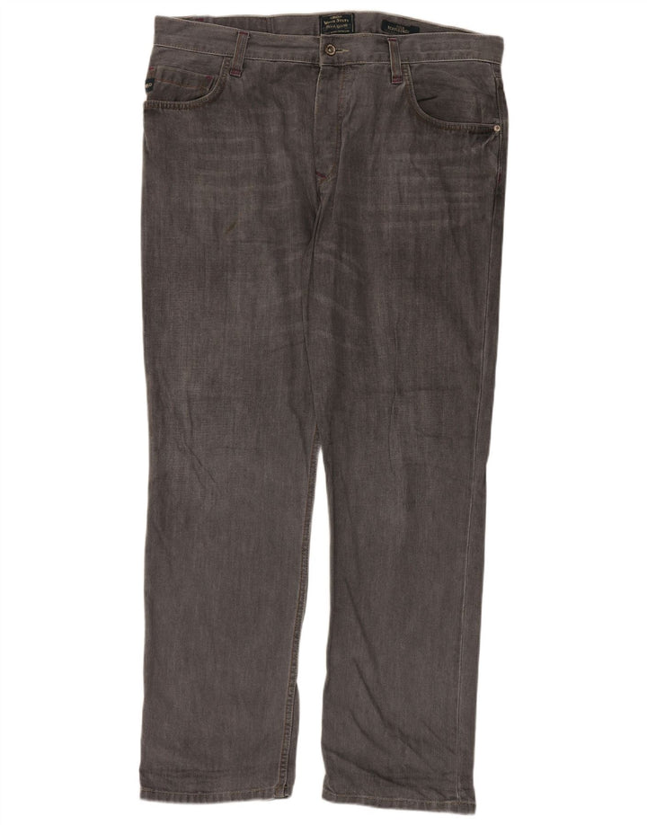 White Stuff Herren Straight Jeans W38 L32 Graue Baumwolle
