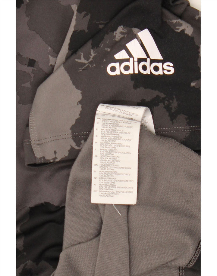 Adidas Herren T-Shirt Top 2XL Grau Camouflage Polyester