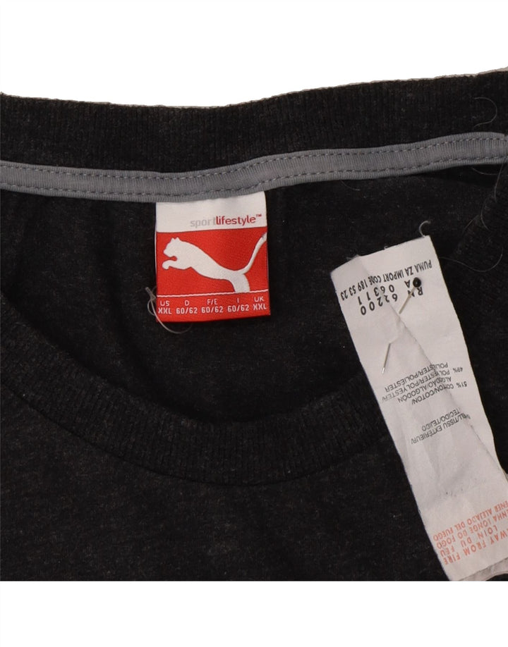 PUMA Mens Graphic T-Shirt Top 2XL Grey Cotton Vintage Puma and Second-Hand Puma from Messina Hembry 
