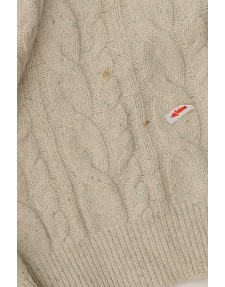 Gap Herren-Pullover mit Rundhalsausschnitt, groß, beige Lammwolle