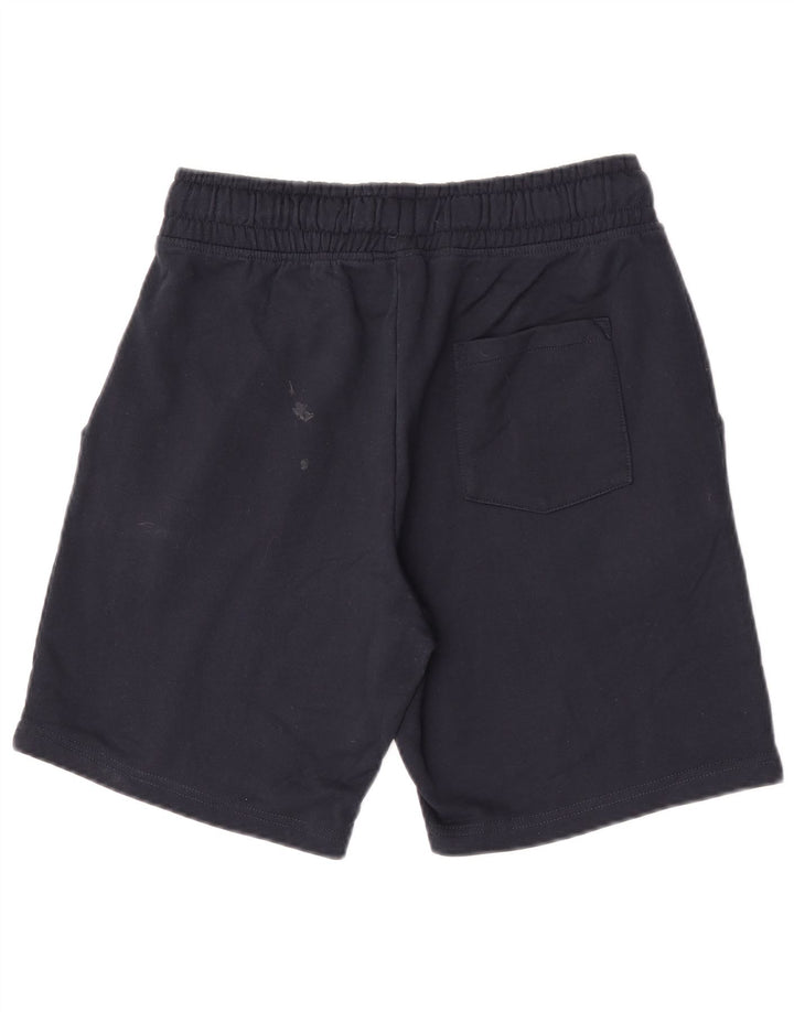 Vintage Herren-Sportshorts mit Grafik, mittlere marineblaue Baumwolle