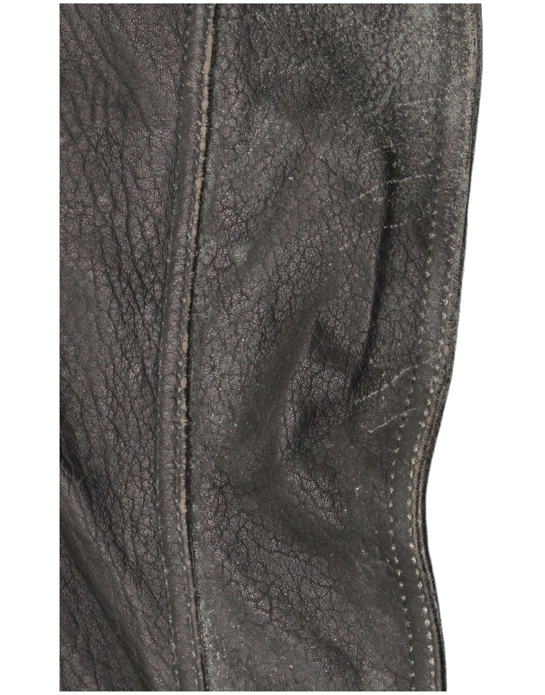 Clout Herren Leder Bikerjacke UK 42 XL Schwarzes Leder