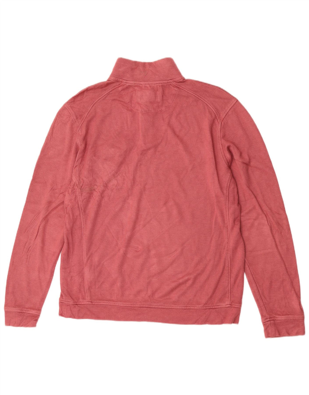 Ted Baker Herren-Sweatshirt mit Reißverschluss am Hals, Größe 4, groß, rosa Viskose