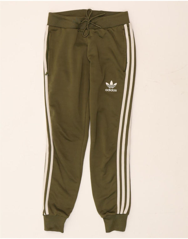 Adidas Damen Trainingshose Jogger UK 6 XS Grün Polyester
