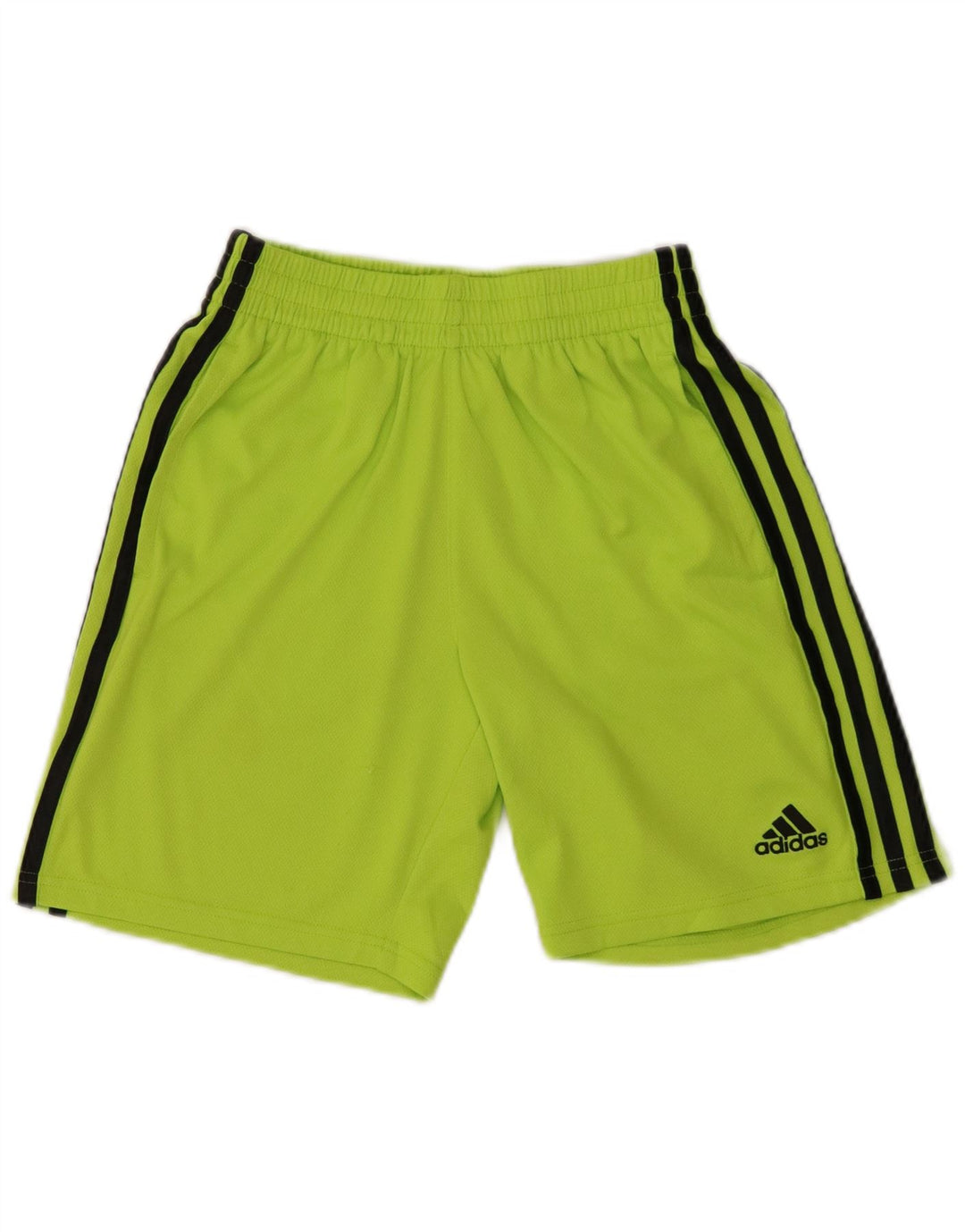 ADIDAS Boys Sport Shorts 10-11 Years Medium Green Polyester