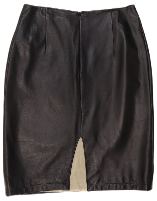 Gai Mattiolo Damen Lederrock W28 Medium Schwarz